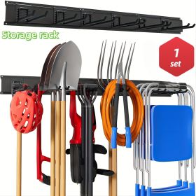 1set 48in Garden Tool Organizer Wall Mount, Garage Wall Organizer â€“ Garden Tool Storage, Tool Rack for Garage Organization & Storage