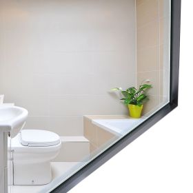 40x30inch Glossy Black Bathroom Mirrors For Wall Rectangle Vanity Mirror Corner Hangs Farmhouse Mirror Modern Metal Framed Rectangular Mirror